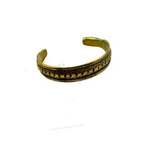 Vintage 1960's Brass Cuff Bracelet- Classic